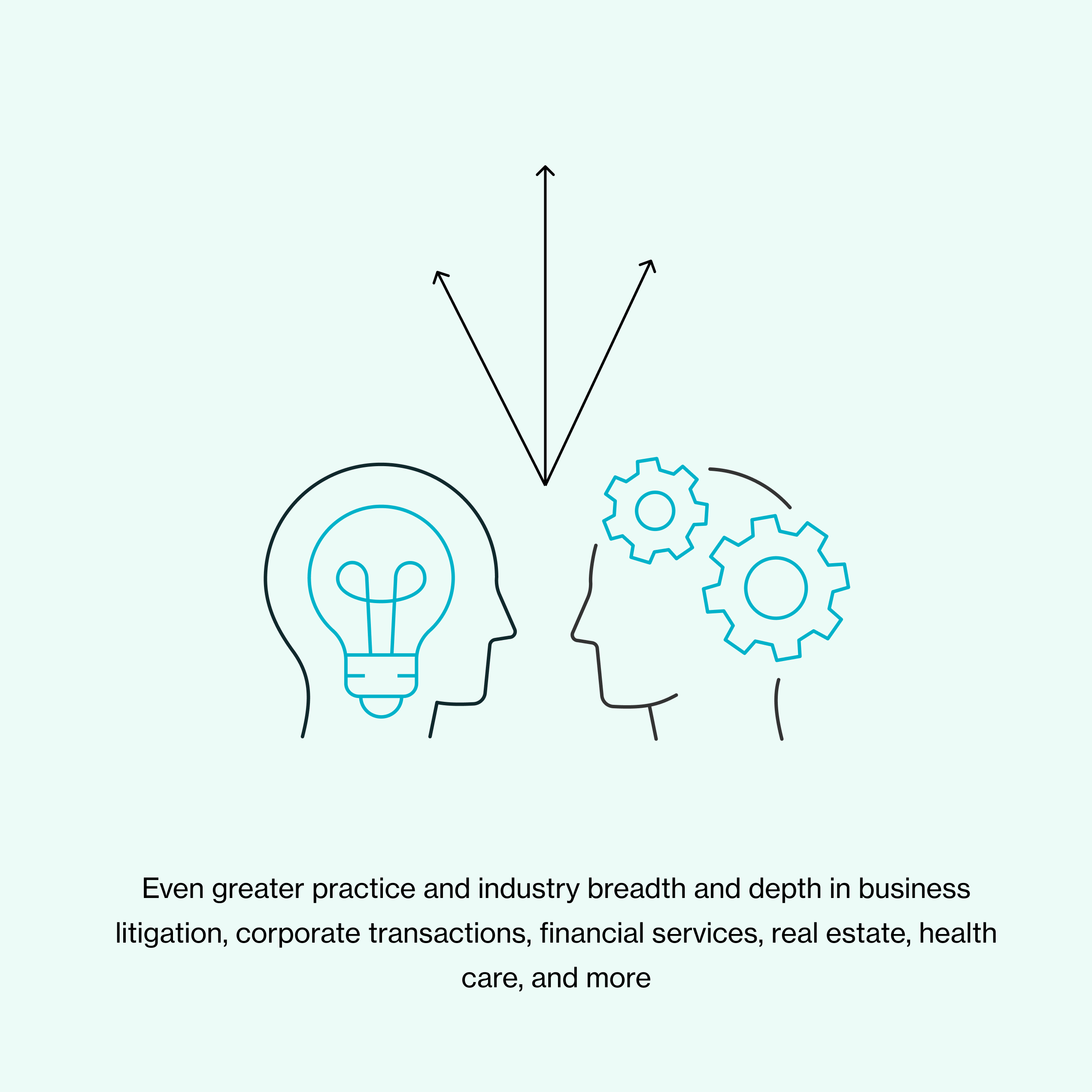 Even greater practice and industry breadth and depth in business litigation, corporate transactions, financial services, real estate, health care, and more